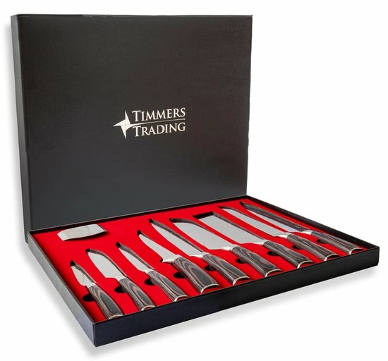 Timmers Trading 10 Delige Professionele Messenset – Koksmessen - Japanse Messen 8 Timmers Trading 10 Delige Professionele Messenset – Koksmessen - Japanse Messen - Afbeelding 6