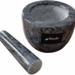 Devesto Vijzel Met Stamper - Ø 10,5 Cm - Marmer - Zwart - Mortier -WMF Shop 550x514