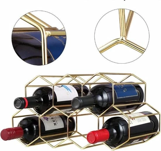 Live Deals Wijnrek Hexagon 9 Flessen | Flessenrek | Wijn Accessoires | Wijnkast | Wijnrek Metaal | Wijnrekken | Wijnfleshouder | Wijnhouder | Goud 11 Live Deals Wijnrek Hexagon 9 Flessen | Flessenrek | Wijn Accessoires | Wijnkast | Wijnrek Metaal | Wijnrekken | Wijnfleshouder | Wijnhouder | Goud - Afbeelding 9