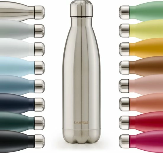 Blumtal Thermosfles - Met Dubbele Wand - Thermosbeker Koffie, Thee En Koele Dranken - Travel Mug - 500ml - Stainless Steel - Zilver 3 Blumtal Thermosfles - Met Dubbele Wand - Thermosbeker Koffie, Thee En Koele Dranken - Travel Mug - 500ml - Stainless Steel - Zilver