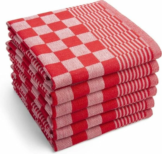Merkloos Theedoekenset Blok Rood - 65x65 – 6 Stuks - Geblokt - Blokdoeken - 100% Katoen - Horeca Theedoeken – Vaatdoek – Theedoek Geruit 3 Merkloos Theedoekenset Blok Rood - 65x65 – 6 Stuks - Geblokt - Blokdoeken - 100% Katoen - Horeca Theedoeken – Vaatdoek – Theedoek Geruit