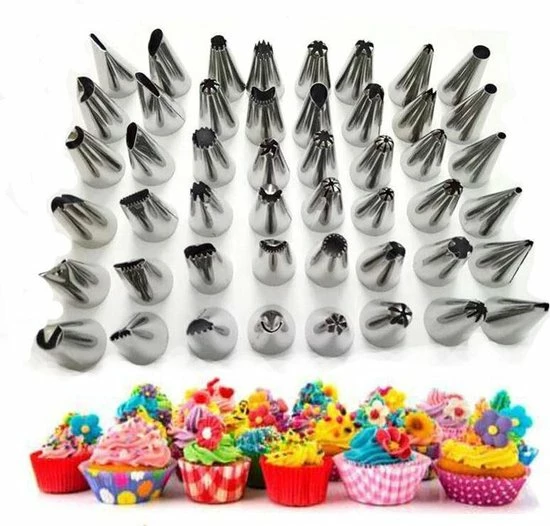 Merkloos Cake Decoration Set 48 Stuks Van Verschillende RVS Spuitmondjes Voor Het Decoreren Van Taarten En Gebak - Icing Piping Nozzles Pastry Tips Set - Cake Decorating Tools Accessoires - Garneerspuit Voor Slagroom, Fondant, Marsepein - Klein Formaat 3 Merkloos Cake Decoration Set 48 Stuks Van Verschillende RVS Spuitmondjes Voor Het Decoreren Van Taarten En Gebak - Icing Piping Nozzles Pastry Tips Set - Cake Decorating Tools Accessoires - Garneerspuit Voor Slagroom, Fondant, Marsepein - Klein Formaat