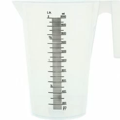 Merkloos Kunststof Maatbeker Transparant 2 Liter - Keuken Accessoires En Benodigdheden