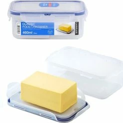 Lock&Lock Botervloot Met Deksel - Set Van 2 Stuks - 460 Ml - Transparant