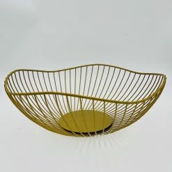 Maison Extravagante - Fruitschaal Nordic Gold - Goud - Decoratieve Schaal - Fruitmand - Ø26cm - Aluminium Draad