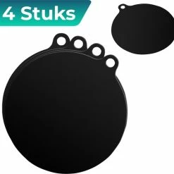 NexxTools Inductie Beschermer - 4 Stuks Zwart - Anti Slip Mat - Siliconen Mat - Inductiebeschermer - Pannen Onderzetter - Afdek Voor Kookplaat