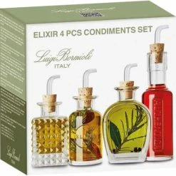 Luigi Bormioli Olie/azijnset Elixir 12.5 Cl - 4-delig -WMF Shop 550x543 4