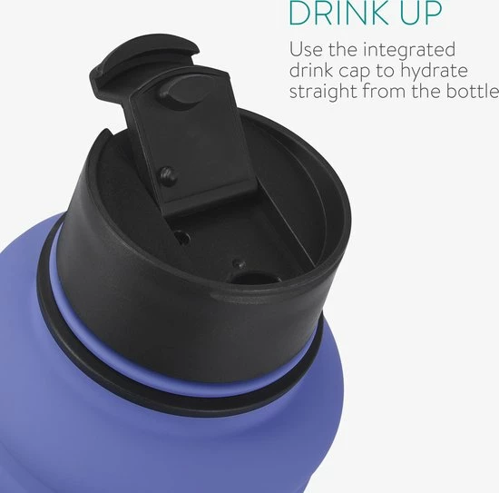 Navaris Fitness Drinkfles 1,3 Liter - Lichte Waterfles Van Roestvrij Staal Blauw - Grote Blauwe Waterfles RVS Voor Sport, Fitness, Yoga En Kamperen 9 Navaris Fitness Drinkfles 1,3 Liter - Lichte Waterfles Van Roestvrij Staal Blauw - Grote Blauwe Waterfles RVS Voor Sport, Fitness, Yoga En Kamperen - Afbeelding 7