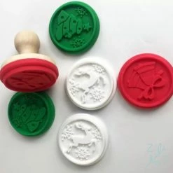 ZijTak - Koekjesstempel - Koek Stempel - Kerst - Hert - Kerstboom - Bakken - Hout - Silicone