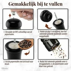 Dieux® - Peper En Zoutmolen Set - Zwart Wit - Zout Peper Kruiden - 2 Stuks - Instelbare Maalgraad - Duurzaam - Luxe Kwaliteit - Hervulbaar - Barbecue - BBQ - BBQ Accesoires - Sinterklaas Cadeautjes - Black Friday 2022 13 Dieux® - Peper En Zoutmolen Set - Zwart Wit - Zout Peper Kruiden - 2 Stuks - Instelbare Maalgraad - Duurzaam - Luxe Kwaliteit - Hervulbaar - Barbecue - BBQ - BBQ Accesoires - Sinterklaas Cadeautjes - Black Friday 2022 -WMF Shop 550x546 4