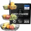 Chefarone Fruit Etagère - Fruitmand – Fruitschaal – Groentemand – Opberger – 3 Laags – Metaal - Zwart 1 Chefarone Fruit Etagère - Fruitmand – Fruitschaal – Groentemand – Opberger – 3 Laags – Metaal - Zwart -WMF Shop 550x547 2