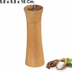 Merkloos Pepermolen Rubberhout - Ø5.8 Hoogte: 18 Cm - Zoutmolen En Kruidenmolen - Peper / Zout / Kruiden Molen - Keramisch Maalwerk - 18 Cm -WMF Shop 550x548 2