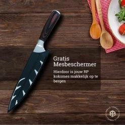 Roham Products RP Professioneel Japans Koksmes – 20cm - Inclusief Mesbeschermer – RVS Lemmet - Handvat Van Pakkahout - Geleverd In Geschenkdoos -WMF Shop 550x550 101