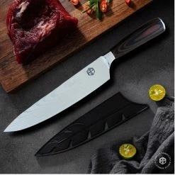 Roham Products RP Professioneel Japans Koksmes – 20cm - Inclusief Mesbeschermer – RVS Lemmet - Handvat Van Pakkahout - Geleverd In Geschenkdoos -WMF Shop 550x550 103