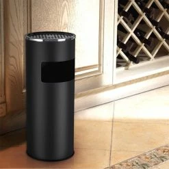 SONGMICS Staande Asbak Met Afvalbak - Sigarettenbak - Buitenasbak Met Prullenbak - Peukenpaal -WMF Shop 550x550 117