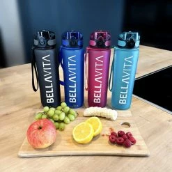 BELLAVITA Drinkfles - Blauw - Waterfles - Drinkfles Volwassenen - Drinkfles Kinderen - Fles - 1 Liter - 1000ml - Tritan - Fruitfilter - Filter - Black Friday - Sinterklaas - Kerst - BPA-vrij - 100% Lekvrij -WMF Shop 550x550 124