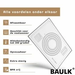 Deegroller - Bakmat - Verstelbare Deegroller - Bakspullen - RVS - Deegmat - Antikleef - Baulk® -WMF Shop 550x550 156