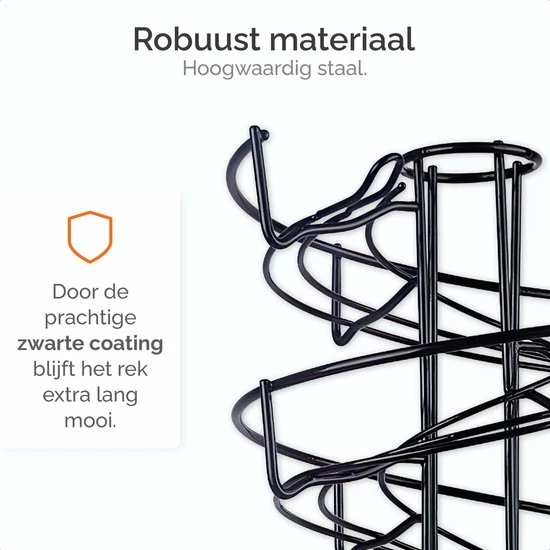 Goliving Eierrek - Eierhouder - Eiermand - Eieren Bewaren - Draaibaar - Ruimtebesparend - RVS - Zwart 9 Goliving Eierrek - Eierhouder - Eiermand - Eieren Bewaren - Draaibaar - Ruimtebesparend - RVS - Zwart - Afbeelding 7