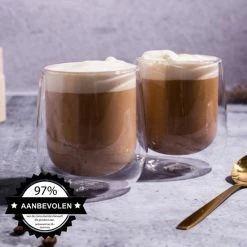 Altom Design Luxe Dubbelwandige Koffieglazen - Dubbelwandige Theeglazen - Cappuccino Glazen - 250 ML - Set Van 4 -WMF Shop 550x550 183