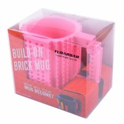 Merkloos Build On Brick Mug - Roze - 350 Ml - Bouw Je Eigen Mok Met Bouwsteentjes - BPA Vrije Drinkbeker Cadeau Voor Kinderen Of Volwassenen - Koffie Thee Limonade Of Andere Dranken - Pennenbeker - Creatief Accessoire Voor Op Bureau -HnD -WMF Shop 550x550 214