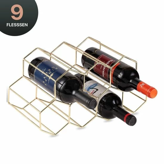 Live Deals Wijnrek Hexagon 9 Flessen | Flessenrek | Wijn Accessoires | Wijnkast | Wijnrek Metaal | Wijnrekken | Wijnfleshouder | Wijnhouder | Goud 3 Live Deals Wijnrek Hexagon 9 Flessen | Flessenrek | Wijn Accessoires | Wijnkast | Wijnrek Metaal | Wijnrekken | Wijnfleshouder | Wijnhouder | Goud