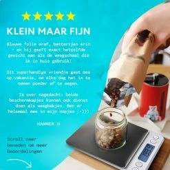 SOEM Products SOEM® Keukenweegschaal Digitaal Met Kom En Witte Maatlepel Set – Compacte Precisie Weegschaal 0.1 Gram – Koffie Weegschaal – RVS Weegschaal – Tarra Functie | Black Friday 2022 - Sinterklaas - Kerst -WMF Shop 550x550 289