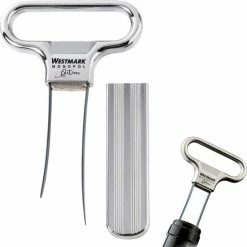 Westmark Ah-So Ontkurker En Herkurker - Incl. Flessenopener - Zink/Staal Verchroomd