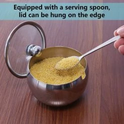 Merkloos - Roestvrijstalen Suikerpot Met Doorzichtig Deksel + Lepel - Mooi Cadeau! - Suikerschep Voor Thuis En In De Keuken - Trommelvorm - 240ml -WMF Shop 550x550 321