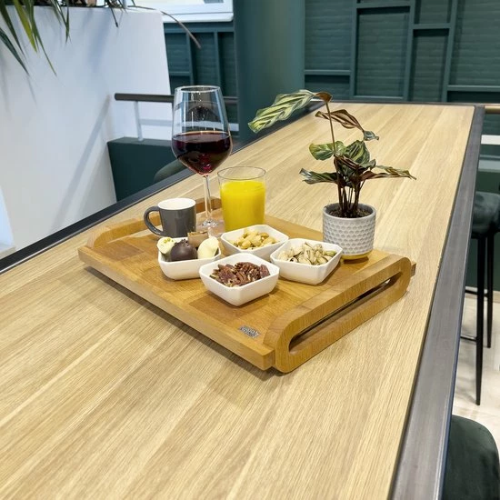 Industrial Living Dienblad - Rechthoek Met Handgreep - Hout 7 Industrial Living Dienblad - Rechthoek Met Handgreep - Hout - Afbeelding 5