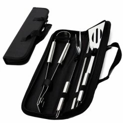CuisiNoon® BBQ Accessoires Set - Incl. Opberghoes - BBQ Set Met BBQ Tang, Vork, Spatel En Spiezen