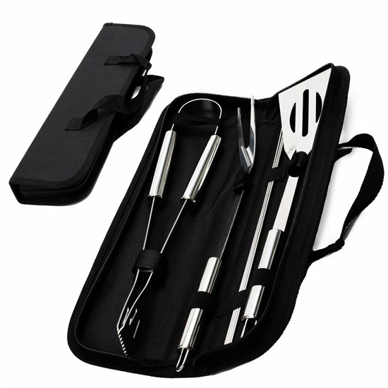 CuisiNoon® BBQ Accessoires Set - Incl. Opberghoes - BBQ Set Met BBQ Tang, Vork, Spatel En Spiezen 3 CuisiNoon® BBQ Accessoires Set - Incl. Opberghoes - BBQ Set Met BBQ Tang, Vork, Spatel En Spiezen
