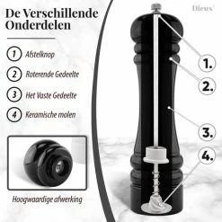 Dieux® - Peper En Zoutmolen Set - Zwart Wit - Zout Peper Kruiden - 2 Stuks - Instelbare Maalgraad - Duurzaam - Luxe Kwaliteit - Hervulbaar - Barbecue - BBQ - BBQ Accesoires - Sinterklaas Cadeautjes - Black Friday 2022 14 Dieux® - Peper En Zoutmolen Set - Zwart Wit - Zout Peper Kruiden - 2 Stuks - Instelbare Maalgraad - Duurzaam - Luxe Kwaliteit - Hervulbaar - Barbecue - BBQ - BBQ Accesoires - Sinterklaas Cadeautjes - Black Friday 2022 -WMF Shop 550x550 360