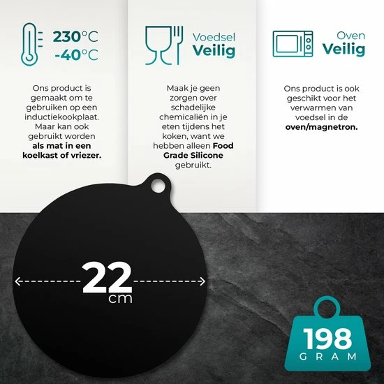 NexxTools Inductie Beschermer - 4 Stuks Zwart - Anti Slip Mat - Siliconen Mat - Inductiebeschermer - Pannen Onderzetter - Afdek Voor Kookplaat 5 NexxTools Inductie Beschermer - 4 Stuks Zwart - Anti Slip Mat - Siliconen Mat - Inductiebeschermer - Pannen Onderzetter - Afdek Voor Kookplaat - Afbeelding 3