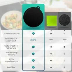 NexxTools Inductie Beschermer - 4 Stuks Zwart - Anti Slip Mat - Siliconen Mat - Inductiebeschermer - Pannen Onderzetter - Afdek Voor Kookplaat 13 NexxTools Inductie Beschermer - 4 Stuks Zwart - Anti Slip Mat - Siliconen Mat - Inductiebeschermer - Pannen Onderzetter - Afdek Voor Kookplaat -WMF Shop 550x550 370