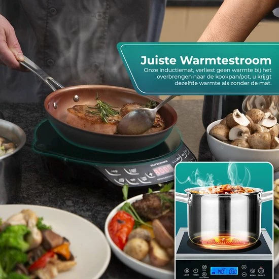 NexxTools Inductie Beschermer - 4 Stuks Zwart - Anti Slip Mat - Siliconen Mat - Inductiebeschermer - Pannen Onderzetter - Afdek Voor Kookplaat 8 NexxTools Inductie Beschermer - 4 Stuks Zwart - Anti Slip Mat - Siliconen Mat - Inductiebeschermer - Pannen Onderzetter - Afdek Voor Kookplaat - Afbeelding 6