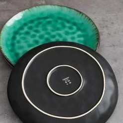 Merkloos Combiservies, 24-delig Coco Tafelservies Van Aardewerk, Raku Glazuur Effect Serviesset, Bevat Mueslikommen, Dessertborden En Dinerborden Voor 8 Personen In Vintage Look, Groen -WMF Shop 550x550 382