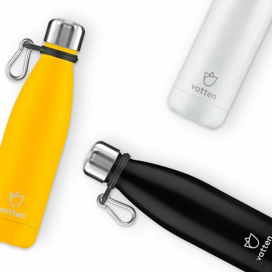 Vatten® Premium RVS Thermosfles - 500 Ml - Mat Zwart - Waterfles Met Rietje - Isoleerfles 6 Vatten® Premium RVS Thermosfles - 500 Ml - Mat Zwart - Waterfles Met Rietje - Isoleerfles - Afbeelding 4