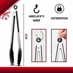 Rednas Vleeshamer Pakket - Incl. Giftbox - Sinterklaas Cadeautjes - Vleesvermalser - BBQ Accessoires - Vleestang/Bakkwast/Kruidenpotje - RVS 304 -WMF Shop 550x550 419