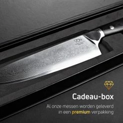Chefmes Damaststaal VDN Elegance Serie - Koksmes Van VG-10 Super Japans Staal - Professioneel Mes Met 66 Lagen Staal – 32.5 Cm Mes - 21 Cm Lemmet - 60-62 HRC Inclusief Giftbox -WMF Shop 550x550 482