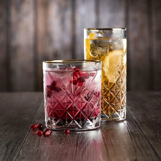 Pasabahce Timeless - Golden Touch - Longdrinkglas - Set Van 4 - 450 ML 3 Pasabahce Timeless - Golden Touch - Longdrinkglas - Set Van 4 - 450 ML