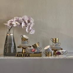 Riviera Maison Kop En Schotel - L'Avenue Chevron Cup & Saucer - Wit -WMF Shop 550x550 554