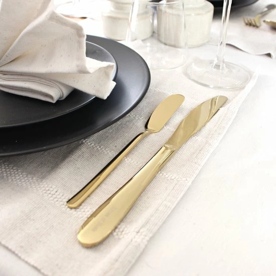 House Of Husk Botermesjes Set - Goud - RVS - Botermes - Smeermessen - Tapas Mesjes - 6 Stuks 6 House Of Husk Botermesjes Set - Goud - RVS - Botermes - Smeermessen - Tapas Mesjes - 6 Stuks - Afbeelding 4