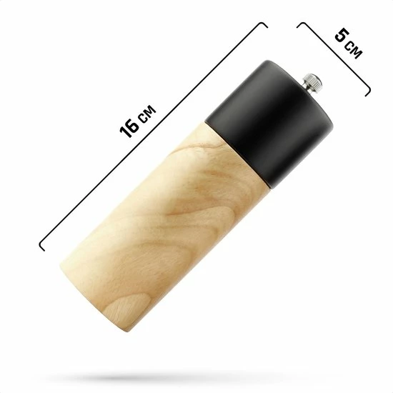 Homeon Peper En Zoutmolen Set - Pepermolen En Zoutmolen - 2 Stuks - Rubberhout - Kleur: Hout/zwart 11 Homeon Peper En Zoutmolen Set - Pepermolen En Zoutmolen - 2 Stuks - Rubberhout - Kleur: Hout/zwart - Afbeelding 9