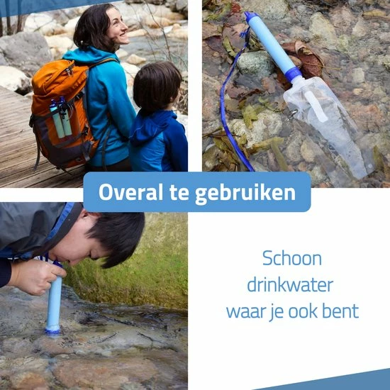 GOAT Outdoor® GOAT Outdoor Personal Waterfilter Straw - Complete Set - Water Filter - Survival - BPA-vrij 5 GOAT Outdoor® GOAT Outdoor Personal Waterfilter Straw - Complete Set - Water Filter - Survival - BPA-vrij - Afbeelding 3