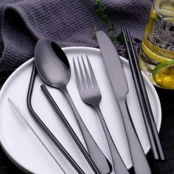 House Of Husk Reisbestek - Reis Bestekset - Chopsticks - Metalen Rietjes Met Borstel - Lepel - Vaatwasserbestendig - RVS - 7 Delig - Zwart 14 House Of Husk Reisbestek - Reis Bestekset - Chopsticks - Metalen Rietjes Met Borstel - Lepel - Vaatwasserbestendig - RVS - 7 Delig - Zwart -WMF Shop 550x550 607