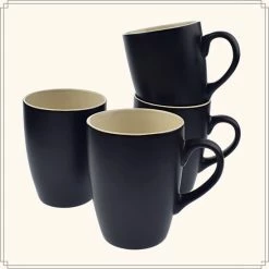 OTIX Koffiekopjes - Met Oor - Set Van 6 - Theekoppen - 340ml - Zwart - Keramiek -WMF Shop 550x550 629