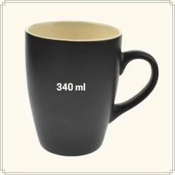 OTIX Koffiekopjes - Met Oor - Set Van 6 - Theekoppen - 340ml - Zwart - Keramiek -WMF Shop 550x550 631