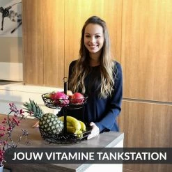 Chefarone Fruit Etagère - Fruitmand – Fruitschaal – Groentemand – Opberger – 2 Laags – Metaal - Zwart -WMF Shop 550x550 655