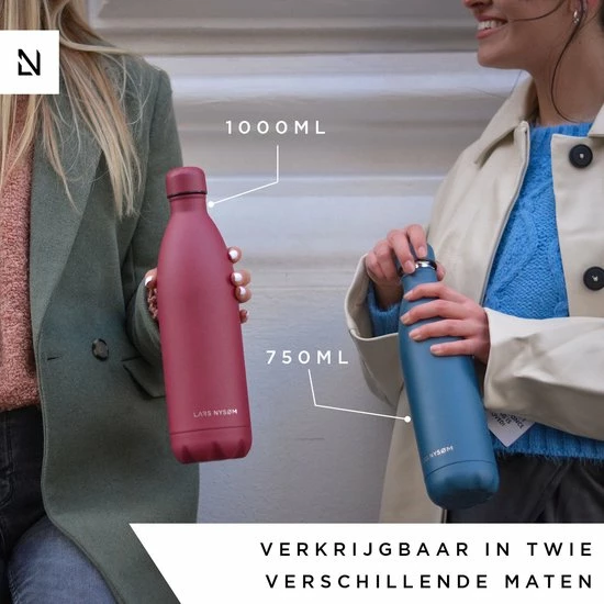 LARS NYSØM Roestvrijstalen Drinkfles 'Ivrig' 750ml Onyx Black 8 LARS NYSØM Roestvrijstalen Drinkfles 'Ivrig' 750ml Onyx Black - Afbeelding 6