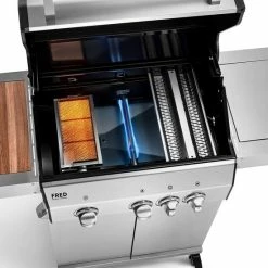 Burnhard Gas BBQ FRED Deluxe - 3 Branders - Keramische Infraroodbrander & Afdekhoes - Deluxe -WMF Shop 550x550 726